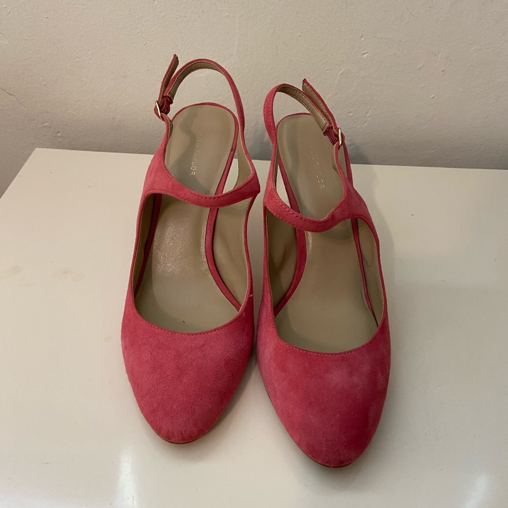 Ann Taylor Pink Suede High Heels